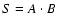 $S=A \cdot B$