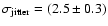 $\sigma_{\rm jitter} = (2.5 \pm 0.3) $