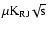 $\mu{\rm K}_{{\rm RJ}}\!\sqrt{{\rm s}}$
