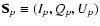 $ \mathbf{S}_p \equiv (I_p,Q_p,U_p)$