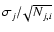 $\sigma_j/\!\sqrt{N_{j,i}}$