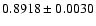 $0.8918\pm 0.0030$