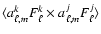 $\langle a_{\ell,m}^{k}
F_\ell^k \times a_{\ell,m}^j F_\ell^j \rangle$