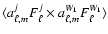 $\langle a_{\ell,m}^{j} F_\ell^{j} \times
a_{\ell,m}^{W_1} F_\ell^{W_1} \rangle$