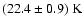 $(22.4 \pm 0.9)~\rm K$