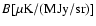 $B[\mu {\rm K}/\rm (MJy/sr)]$