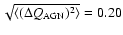 $\sqrt{\langle (\Delta Q_{\rm AGN})^2 \rangle } = 0.20$