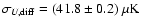 $\sigma_{U,\rm diff}=(41.8 \pm 0.2)~\rm\mu K$