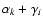 $\alpha_k+\gamma_i$