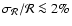 $\sigma_{\mathcal
R}/\mathcal R \la 2\%$