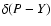 $\delta(P-Y)$