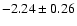 $-2.24 \pm 0.26$