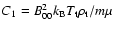 $C_{1}=B_{00}^{2}k_{\rm B} T_{\rm t}\rho_{\rm t}/m\mu$