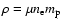 $\rho = \mu n_{\rm e} m_{\rm p}$