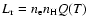 $L_{\rm r}=n_{\rm e}n_{\rm H}Q(T)$
