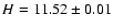 $H=11.52\pm0.01$