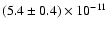 $(5.4\pm0.4)\times10^{-11}$