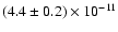 $(4.4\pm0.2)\times10^{-11}$