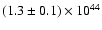 $(1.3\pm0.1)\times10^{44}$