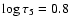 $\log\tau_5=0.8$