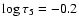 $\log\tau_5=-0.2$