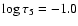 $\log\tau_5=-1.0$