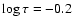 $\log\tau=-0.2$