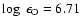 $\log~\epsilon_{\rm O}=6.71$