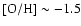$\rm [O/H]\sim -1.5$