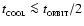 $t_{_{\rm COOL}} \la t_{_{\rm ORBIT}}/2$