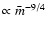 $\propto \bar{m}^{-9/4}$