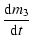 $\displaystyle \frac{{\rm d}m_{3}}{{\rm d}t}$