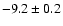 $-9.2\pm0.2$