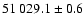 $51~029.1\pm0.6$
