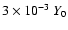 $3 \times
10^{-3} ~ {Y}_{{\rm0}}$