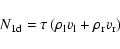 \begin{displaymath}N_{{\rm 1d}} = \tau \left( \rho_{\rm l} v_{\rm l} + \rho_{\rm r} v_{\rm r}\right)
\end{displaymath}