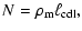 $\displaystyle N = \rho_{{\rm m}} \ell_{{\rm cdl}},$