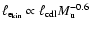 $\ell_{{\rm e_{{\rm kin}}}} \propto
\ell_{{\rm cdl}} M_{{\rm u}}^{-0.6}$
