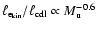 $\ell_{{\rm e_{{\rm kin}}}} / \ell_{{\rm cdl}} \propto
M_{{\rm u}}^{-0.6}$