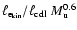 $\ell_{{\rm e_{{\rm kin}}}}/
\ell_{{\rm cdl}} ~M_{{\rm u}}^{0.6}$