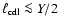 $\ell_{{\rm cdl}} \la {Y}/2$