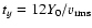 $t_{{y}} = 12
{Y}_{{\rm0}}/v_{{\rm rms}}$