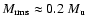 $M_{{\rm rms}} \approx 0.2~M_{{\rm u}}$
