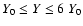 ${Y}_{{\rm0}} \le {Y}
\le 6~ {Y}_{{\rm0}}$