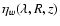 $\eta_w(\lambda,R,z)$