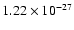 $1.22\times10^{-27}$