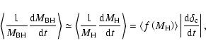 \begin{displaymath}\left\langle\frac{1}{M_{\rm BH}}\frac{{\rm d}M_{\rm BH}}{{\rm...
...left\vert \frac{{\rm d}\delta_{\rm c}}{{\rm d}t} \right \vert,
\end{displaymath}