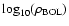 $\log_{10}(\rho_{\rm BOL})$