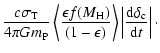 $\displaystyle \frac{c \sigma_{\rm T}}{4\pi Gm_{\rm P}}
\left\langle\frac{\epsil...
...ght\rangle
\left \vert \frac{{\rm d}\delta_{\rm c}}{{\rm d}t} \right \vert\cdot$