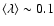 $\langle\lambda\rangle \sim 0.1$